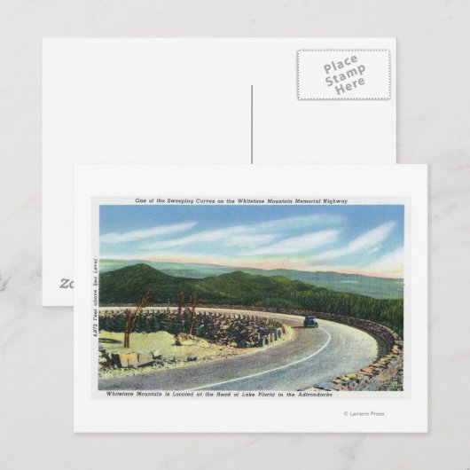 Carte Postale Visualiser une courbe de balayage de la route comm (Devant / Derrière)