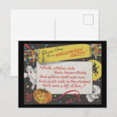 Carte Postale Vitage Éffrayant Halloween 4 (Devant / Derrière)