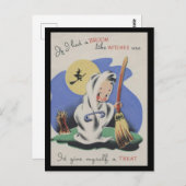 Carte Postale Vitage Éffrayant Halloween 5 (Devant / Derrière)