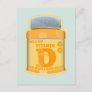 Carte Postale Vitamine D capsules santé et bien-être
