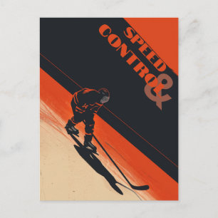 Carte Postale Vitesse et contrôle du hockey sur glace