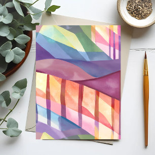 Carte Postale Vitrail   Art Contemporain Abstrait Coloré