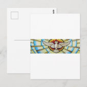 Carte Postale Vitrail de colombe Saint-Esprit (Devant / Derrière)