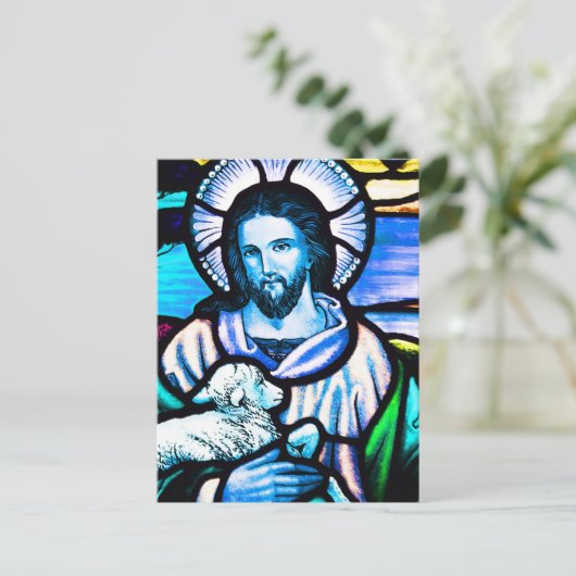Carte Postale Vitrail de Jésus (Debout devant)