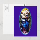 Carte Postale Vitrail de Jésus et Marie (Devant / Derrière)
