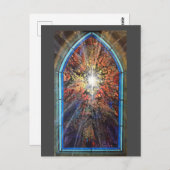Carte Postale Vitrail de l'église (Devant / Derrière)