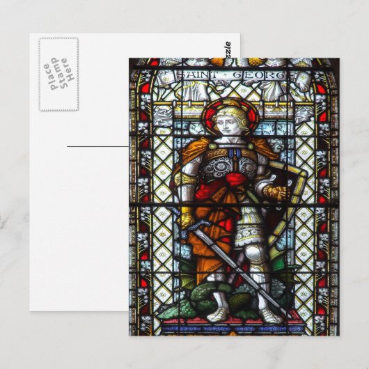 Carte Postale Vitrail de St George (Devant / Derrière)