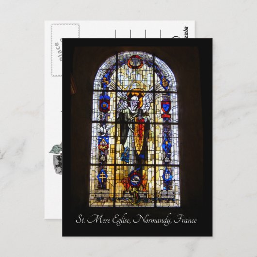 Carte Postale Vitrail - St. Mere Eglise (Devant / Derrière)