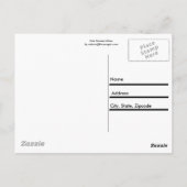 Carte Postale Vitraux roses (Dos)