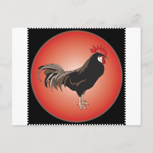 Carte Postale Vitrine du coq (Devant)