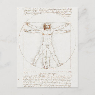 Carte Postale Vitruve Homme Da Vinci