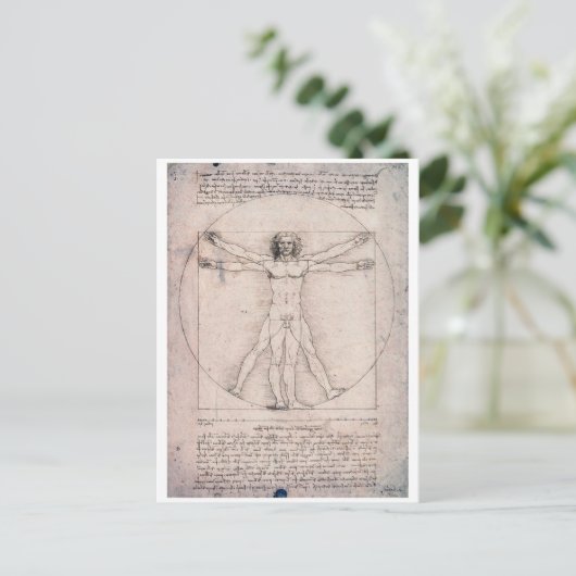 Carte Postale Vitruvian Man Vitruvian Man, Leonardo da Vinci (Debout devant)