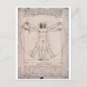 Carte Postale Vitruvian Man Vitruvian Man, Leonardo da Vinci (Devant)
