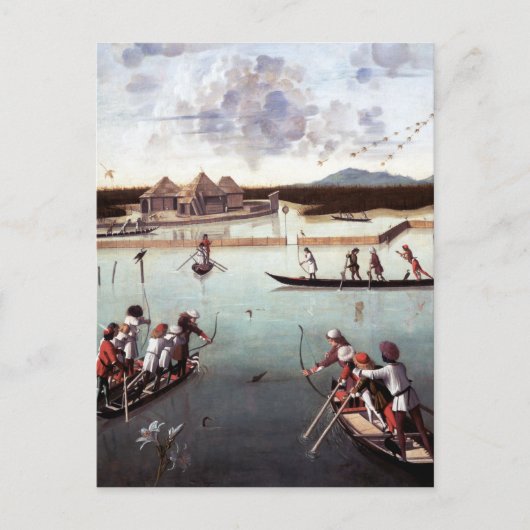 Carte Postale Vittore Carpaccio Chasse sur le Lagon (Devant)