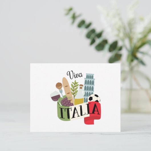 Carte Postale Viva Italia (Debout devant)