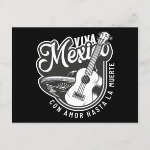 Carte Postale Viva Mexico Party avec ma guitare