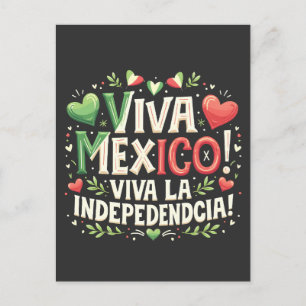 Carte Postale Viva Mexique Fête de l'indépendance mexicaine
