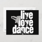 Carte Postale Vivant, amour, danse (Devant / Derrière)