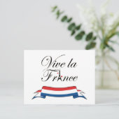 Carte Postale Vive la France Typographie (Debout devant)