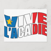Carte Postale Vive l'acadie (Devant)