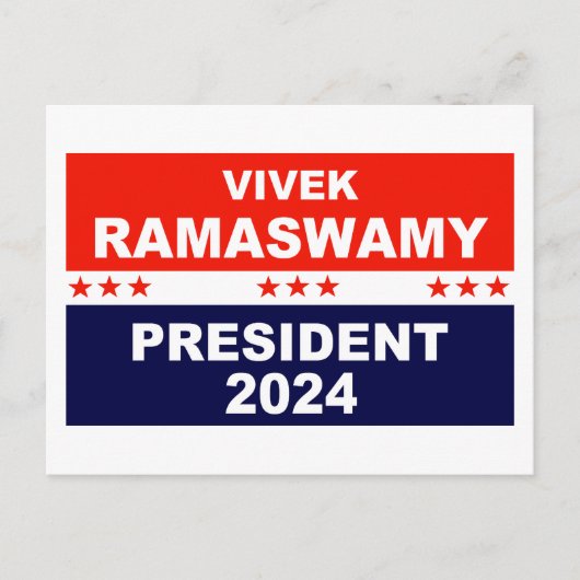 Carte Postale Vivek Ramaswamy Président 2024 (Devant)
