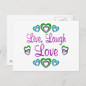 Carte Postale Vivent l'amour de rire (Devant / Derrière)