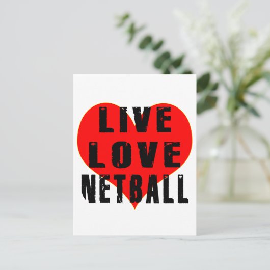 Carte Postale Vivez Amour Netball (Debout devant)
