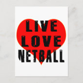 Carte Postale Vivez Amour Netball (Devant)