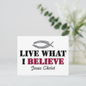 Carte Postale Vivez ce que je crois - Jésus Christ (Debout devant)
