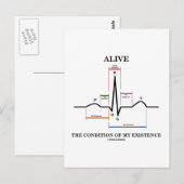 Carte Postale Vivez La Condition De Mon Existence (ECG/EKG) (Devant / Derrière)