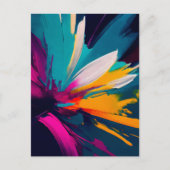 Carte Postale Vivid Bloom – Énergie florale abstraite explosive (Devant)