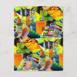 Carte Postale Vivid Contemporains Dreams in Watercolor Artwork