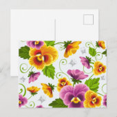 Carte Postale Vivid fleurs de pansement (Devant / Derrière)
