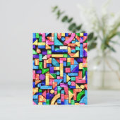 Carte Postale Vivid Geometric Flow (Debout devant)