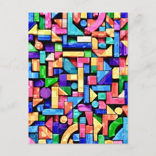 Carte Postale Vivid Geometric Flow (Devant)