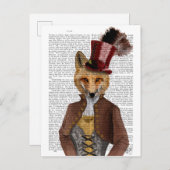 Carte Postale Vivienne Steampunk Fox (Devant / Derrière)