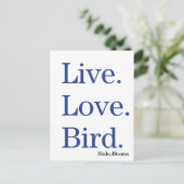 Carte Postale Vivre. Aimer. Oiseau. (Debout devant)