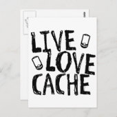 Carte Postale Vivre, Amour, Cache (Devant / Derrière)