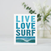Carte Postale Vivre, Amour, Surf (Debout devant)