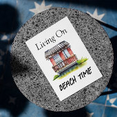 Carte Postale Vivre au rythme de la plage | Dire simplement bonj