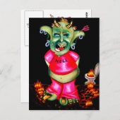 Carte Postale Vivre en enfer (Devant / Derrière)