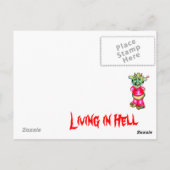 Carte Postale Vivre en enfer (Dos)