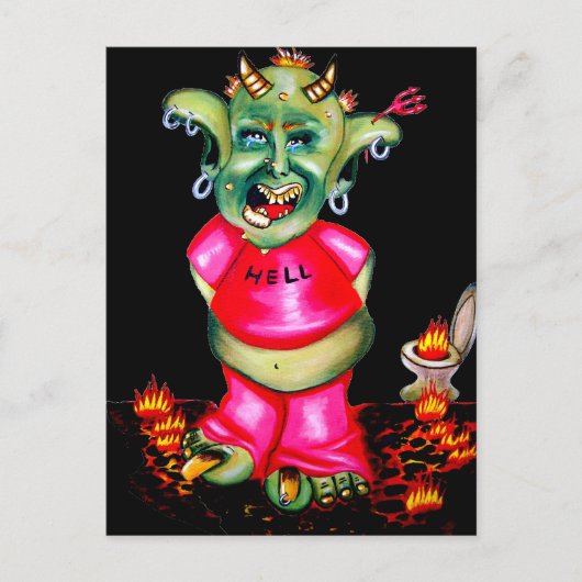 Carte Postale Vivre en enfer (Devant)