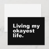 Carte Postale Vivre ma vie la plus agréable. (Devant / Derrière)