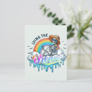 Carte Postale Vivre son rêve - squelette