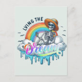 Carte Postale Vivre son rêve - squelette (Devant)