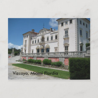 Carte Postale Vizcaya, Miami Flordia