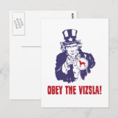 Carte Postale Vizsla (Devant / Derrière)