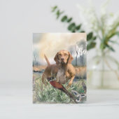 Carte Postale Vizsla, Art (Debout devant)