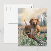 Carte Postale Vizsla, Art (Devant / Derrière)